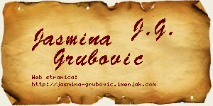 Jasmina Grubović vizit kartica